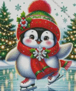 Christmas Penguin Diamond Paintings