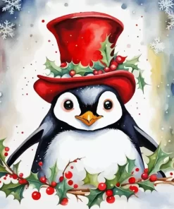 Christmas Penguin Diamond Paintings