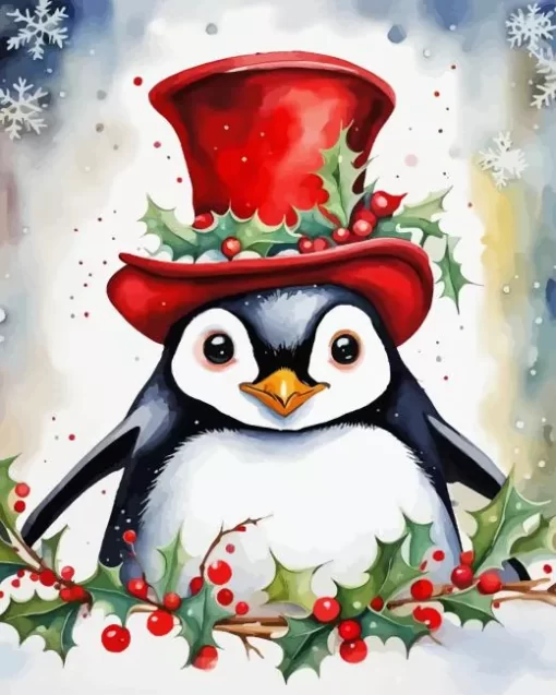 Christmas Penguin Diamond Paintings