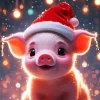 Christmas Pig Diamond Paintings