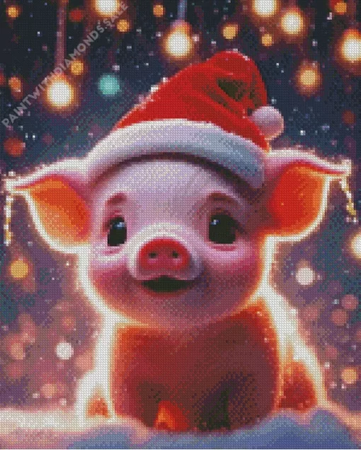 Christmas Pig Diamond Paintings