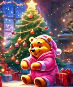 Christmas Pooh Diamond Paintings