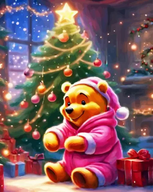 Christmas Pooh Diamond Paintings