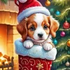 Christmas Puppy Diamond Paintings