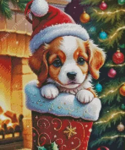 Christmas Puppy Diamond Paintings