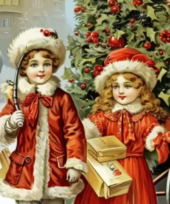 Christmas Siblings Diamond Paintings