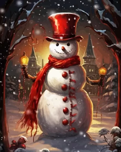 Christmas Snowman Diamond Paintings