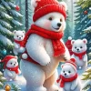 Christmas White Bears Diamond Paintings