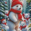 Christmas White Bears Diamond Paintings