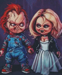 chucky and tiffany dolls Diamond Dotz