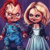 chucky and tiffany dolls Diamond Paintings