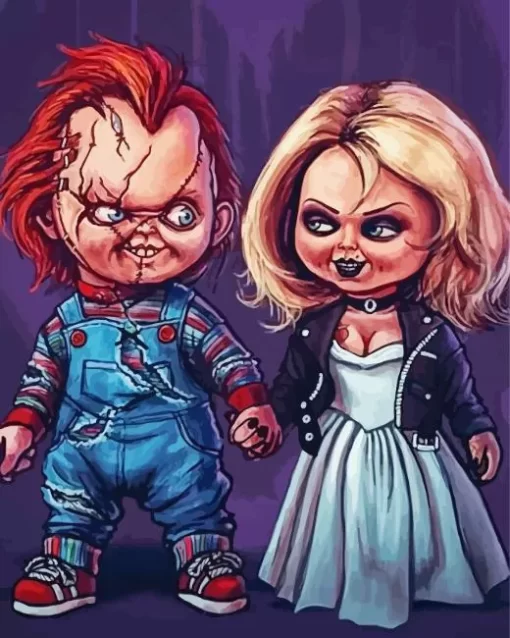 chucky and tiffany dolls Diamond Paintings