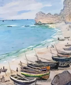 Boats on The Beach Diamond Paintings