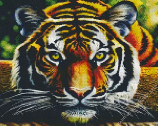 Close Up Tiger Diamond Painting