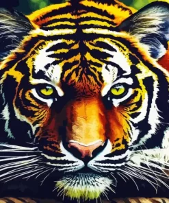 Close Up Tiger Diamond Painting