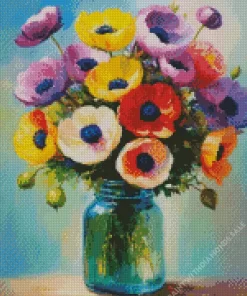 Colorful Anemone Art Diamond Painting