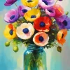 Colorful Anemone Art Diamond Painting