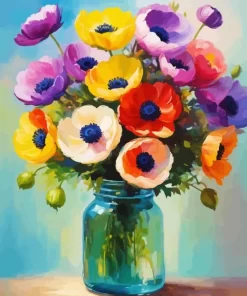 Colorful Anemone Art Diamond Painting