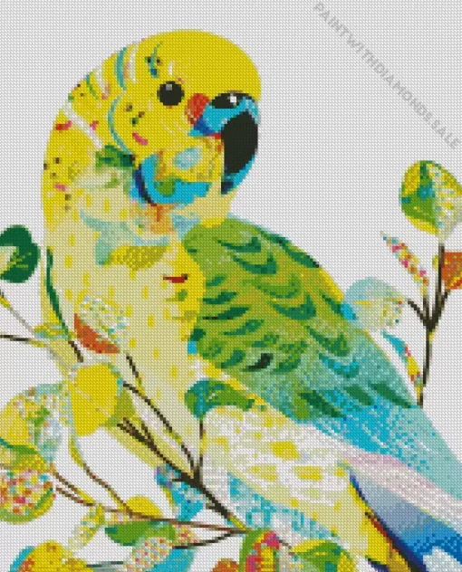 Colorful Budgie Diamond Painting