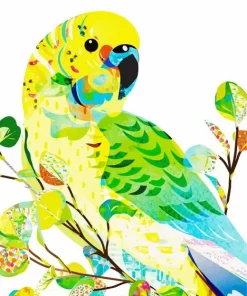 Colorful Budgie Diamond Painting