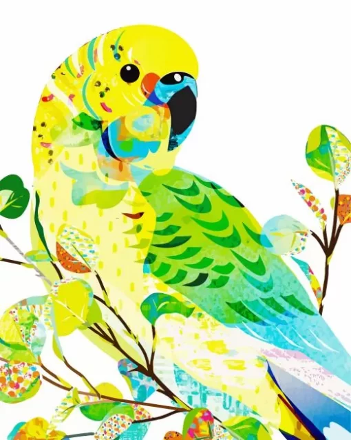 Colorful Budgie Diamond Painting