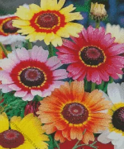 Colorful Chrysanthemum Diamond Painting