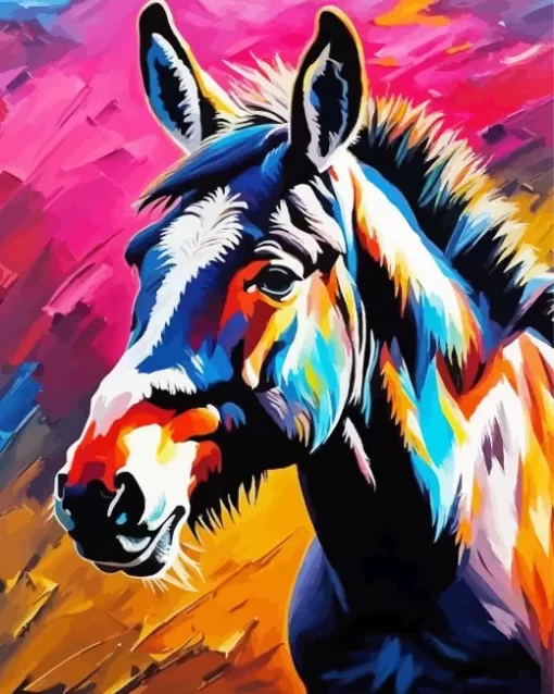 Colorful Donkey Art Diamond Painting