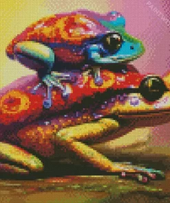 Colorful Frogs Diamond Painting