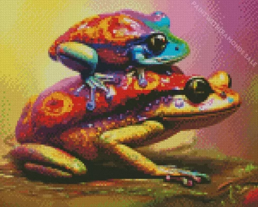 Colorful Frogs Diamond Painting