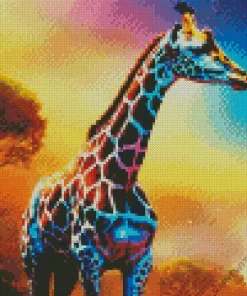 Colorful Giraffe Diamond Painting