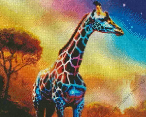 Colorful Giraffe Diamond Painting