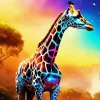 Colorful Giraffe Diamond Painting