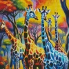 Colorful Giraffes Diamond Painting