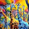 Colorful Giraffes Diamond Painting