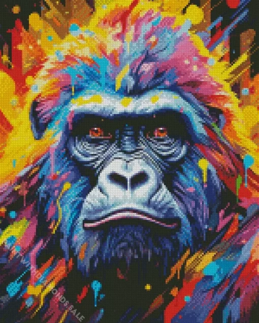 Colorful Gorilla Diamond Painting