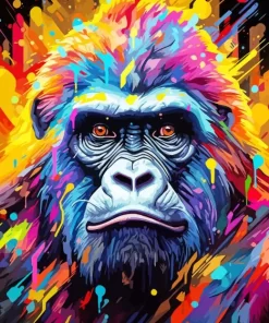 Colorful Gorilla Diamond Painting