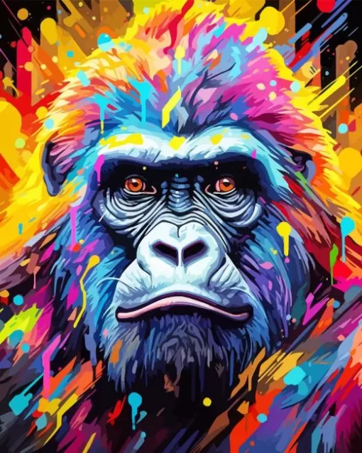 Colorful Gorilla Diamond Painting