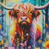 Colorful Highland Cow Animal Diamond Painting