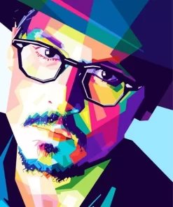 Colorful Johnny Depp Diamond Painting