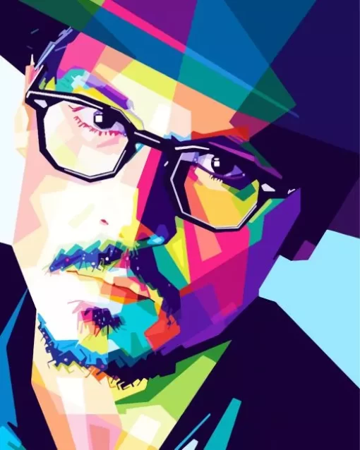 Colorful Johnny Depp Diamond Painting