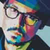 Colorful Johnny Depp Diamond Painting