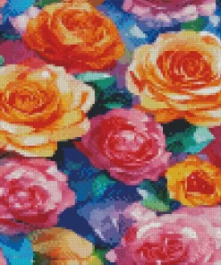 Colorful Roses Art Diamond Painting