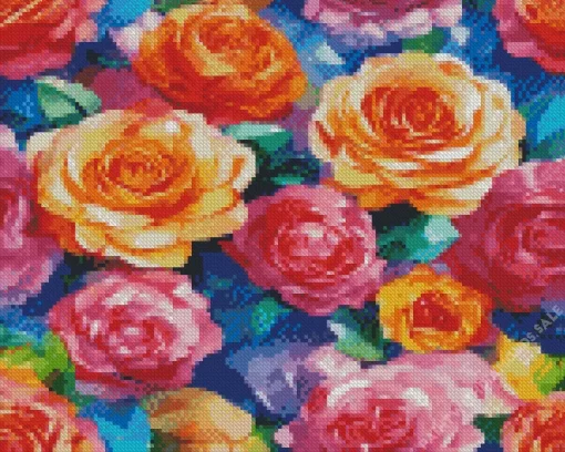 Colorful Roses Art Diamond Painting