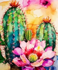 Colorful Cactus Art Diamond Painting