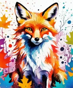 Colorful Fox Diamond Painting