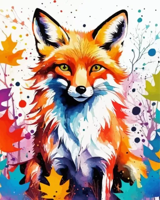 Colorful Fox Diamond Painting