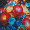 Colorful Glowing Roses Diamond Painting