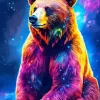 Colorful Grizzly Bear Diamond Painting