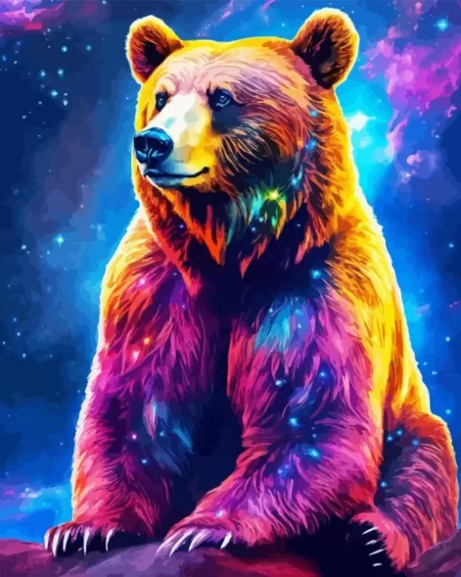 Colorful Grizzly Bear Diamond Painting