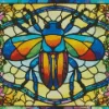 Colorful Ladybug Stained Glass Diamond Painting